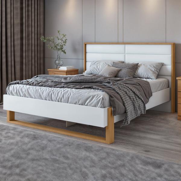 Imagem de Cama Queen 160cm com LED Freetown Móveis Lopas