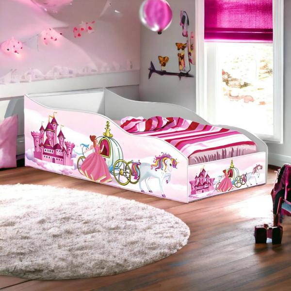 Imagem de Cama Racer Juvenil Pink com Colchão Gabrielli