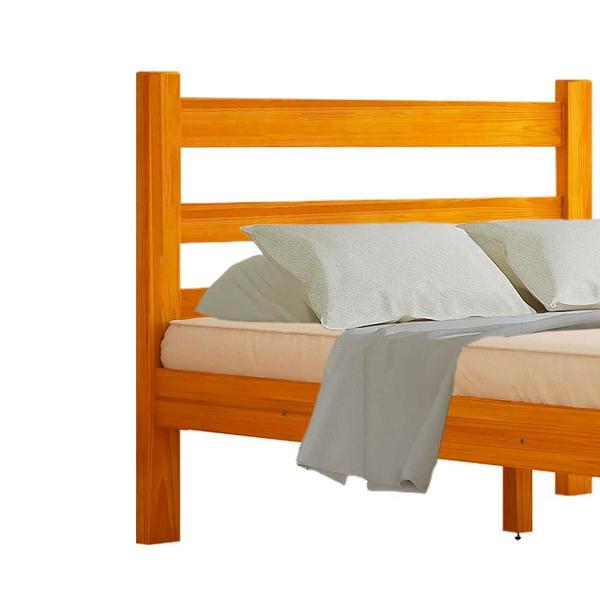 Imagem de Cama Reforçada Em Madeira Maciça Com Colchão Casal Marrom Georgia Shop Jm