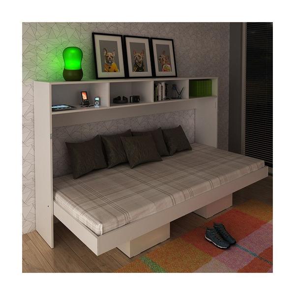 Imagem de Cama Retrátil Horizontal Solteiro 195,8x121,6x94,5 Branco