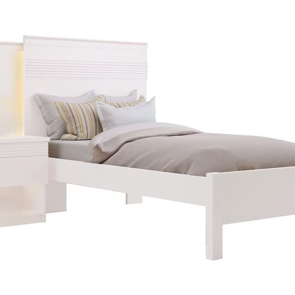 Imagem de Cama Solteiro 90cm Granada Branco