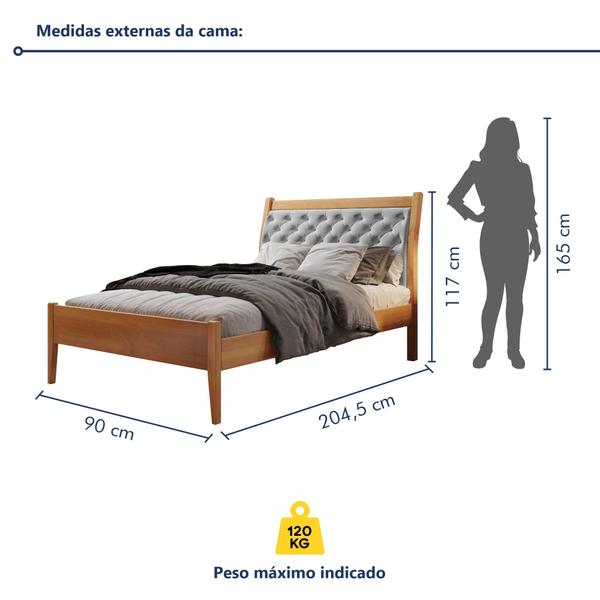 Imagem de Cama Solteiro 90cm Vivare