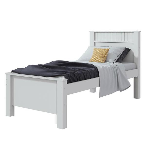 Imagem de Cama Solteiro Athenas 90 Branco Brilho - Lopas