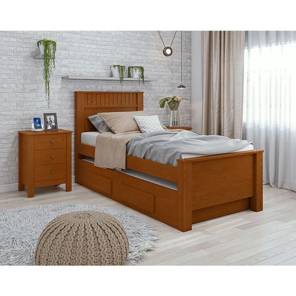 Imagem de Cama Solteiro Athenas com Auxiliar Frassino Off White Flex - Lopas