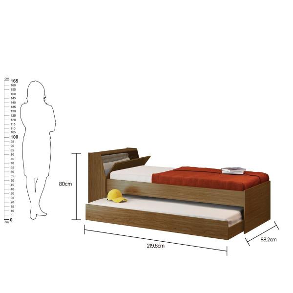 Imagem de Cama Solteiro Bicama Ditália BB-28 Diamond