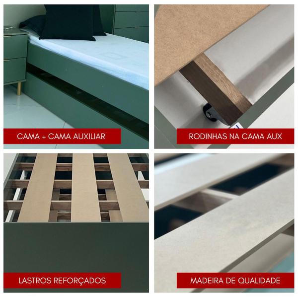 Imagem de Cama Solteiro Bicama Ditália com Colchões CM-20