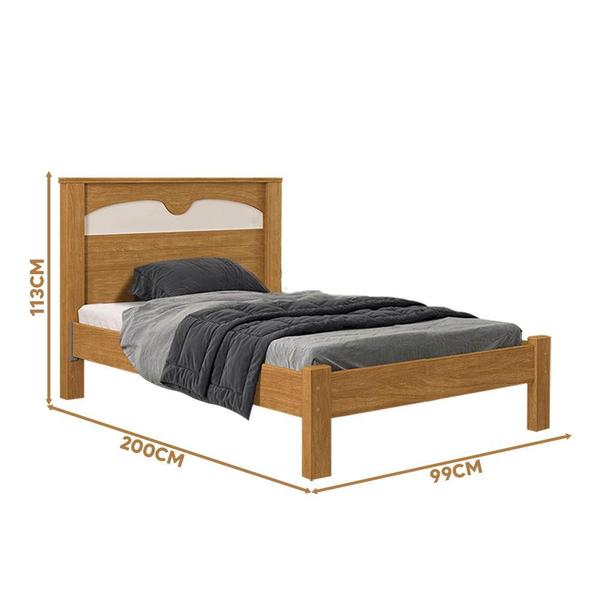 Imagem de Cama solteiro branca Flex Pilut Shop JM