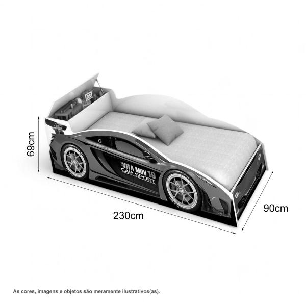 Cama Solteiro Carro com Baú Azul - Vitamov Imagem de Cama Solteiro Carro com Baú Azul