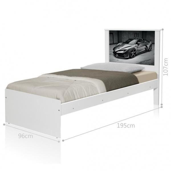 Imagem de Cama Solteiro Carro Sport Chumbo