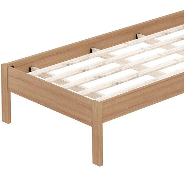 Imagem de Cama Solteiro CM8004 Amendoa Branco Tecno Mobili