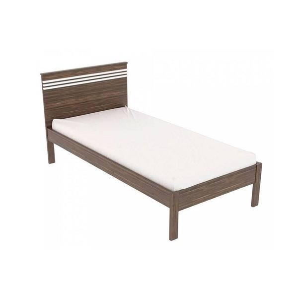 Imagem de Cama Solteiro CM8010 Nogal/Branco - Tecno Mobili