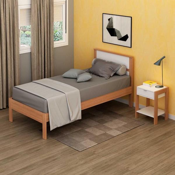 Imagem de Cama Solteiro com Cabeceira 96,7 cm x 196 cm para Quarto