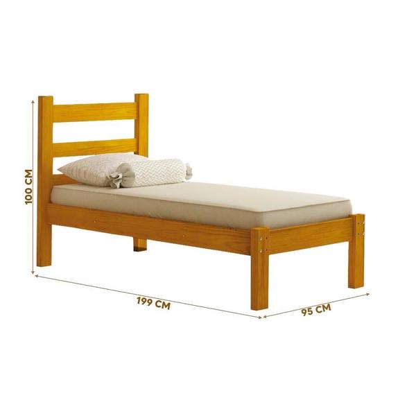 Cama Solteiro Com Cabeceira Em Madeira Maciça Marrom Adeline Shop Jm Imagem de Cama Solteiro Com Cabeceira Em Madeira Maciça Marrom Adeline Shop Jm