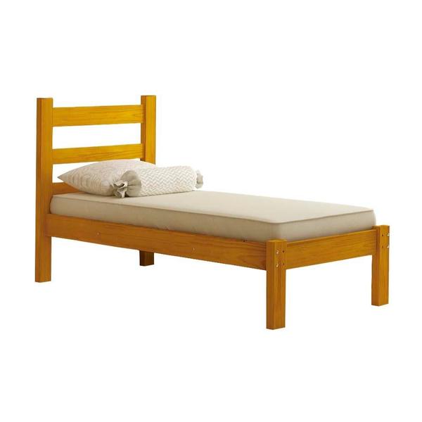 Cama Solteiro Com Cabeceira Em Madeira Maciça Marrom Adeline Shop Jm Imagem de Cama Solteiro Com Cabeceira Em Madeira Maciça Marrom Adeline Shop Jm