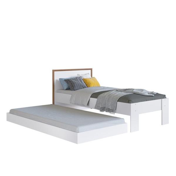 Imagem de Cama Solteiro com Cama Auxiliar 90cm Los Angeles Branco Art in Móveis