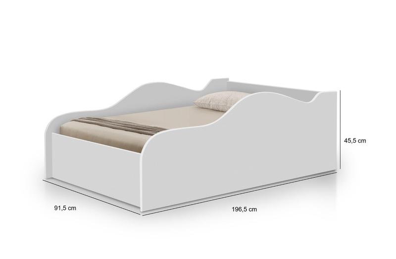 cama solteiro com proteção lateral adesivada para quarto menino design moderno elegante e segura - Sonho da Mamae Imagem de cama solteiro com proteção lateral adesivada para quarto menino design moderno elegante e segura