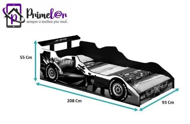 Imagem de Cama Solteiro Com Proteção Lateral Carro Formula 1