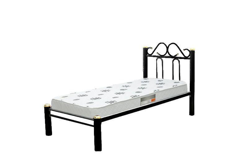 Imagem de Cama Solteiro de Ferro Tubular Preto Marcheli 002