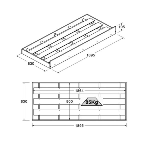 Imagem de Cama Solteiro Ditália Cama Aux CM-22 CM-23