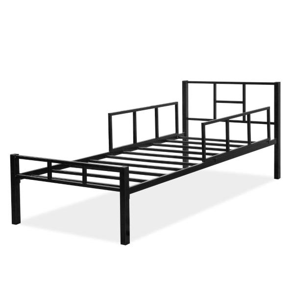 Cama Solteiro em Aço Tubular Grade de Segurança Integrada - ANAYBEN Imagem de Cama Solteiro em Aço Tubular Grade de Segurança Integrada