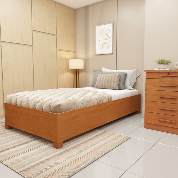 Cama Solteiro em MDP 94cm x 193cm Mônaco - Tcil Móveis