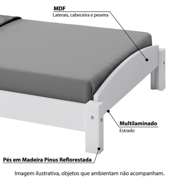 Imagem de Cama Solteiro Empilhável Branco - CasaTema