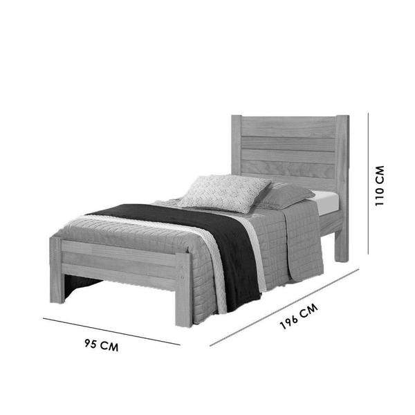 Cama Solteiro Lara Imbuia com Colchão Atraente - Atraente Móveis Imagem de Cama Solteiro Lara Imbuia com Colchão Atraente