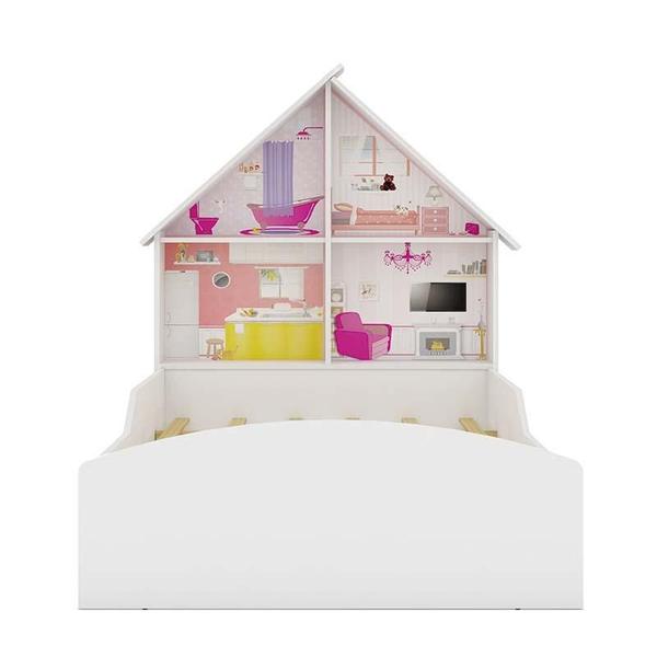 Imagem de Cama Solteiro Menina Casinha Gelius Branco