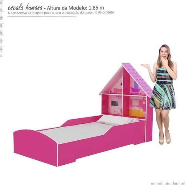 Imagem de Cama Solteiro Meninas Casinha Gelius Pink Plock