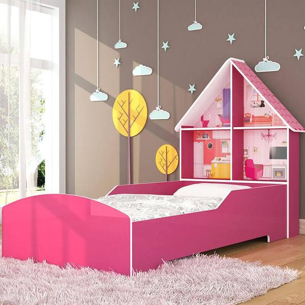 Imagem de Cama Solteiro Meninas Casinha Gelius Pink Plock