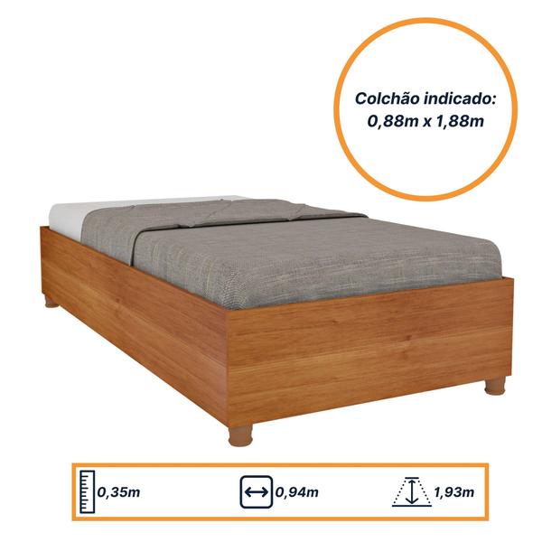 Imagem de Cama Solteiro Mônaco Tcil Móveis