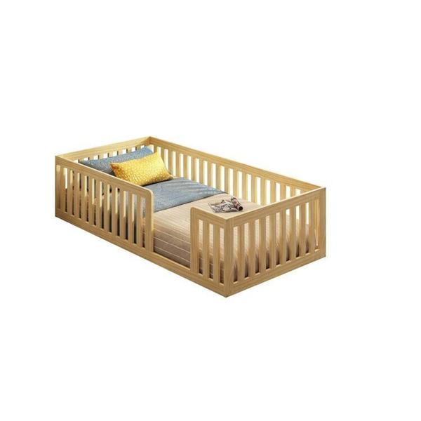 Imagem de Cama Solteiro Montessoriana Giulia e Moldura Infantil Casinha Dream decor casatema Branco / Natural