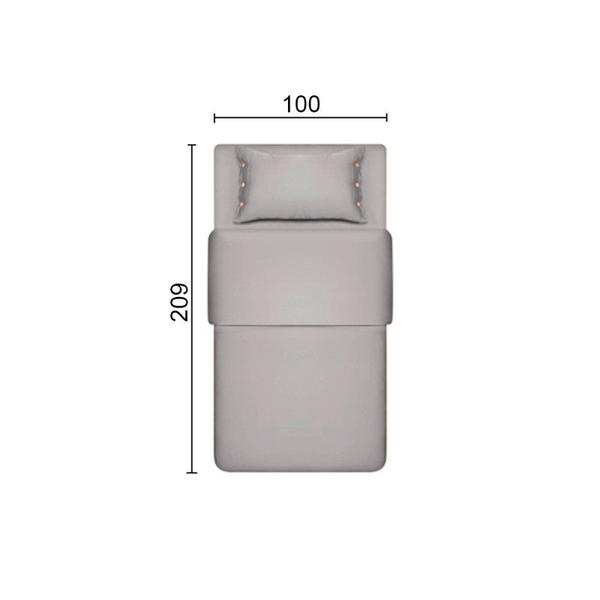 Imagem de Cama Solteiro Motorizada Linho Prata Ravena 100x209x44 cm