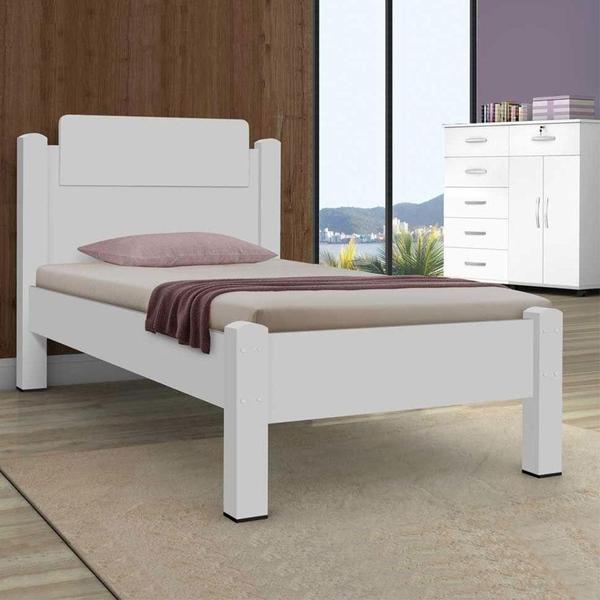 Imagem de Cama Solteiro Paris Branco - Gabrielli