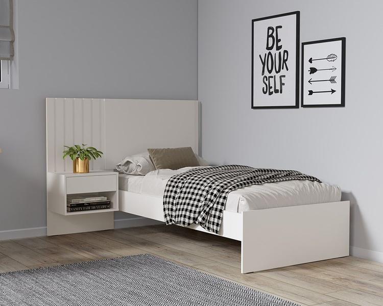 Imagem de Cama Solteiro Quarto Zara com Mesa de Cabeceira