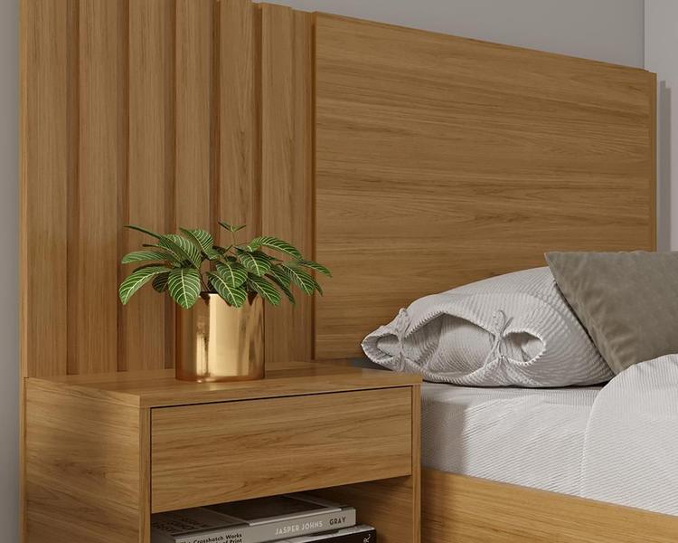 Imagem de Cama Solteiro Quarto Zara com Mesa de Cabeceira