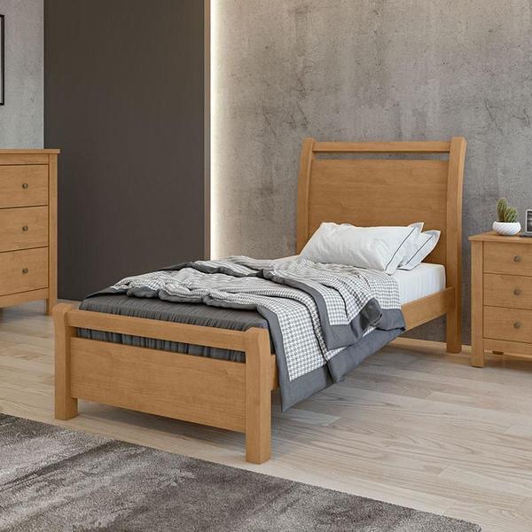 Imagem de Cama Solteiro Reali 90 Amêndoa Clean - Lopas