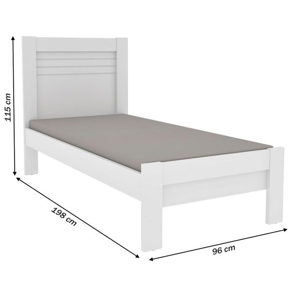 Imagem de Cama Solteiro Safira Neve- Tcil Móveis