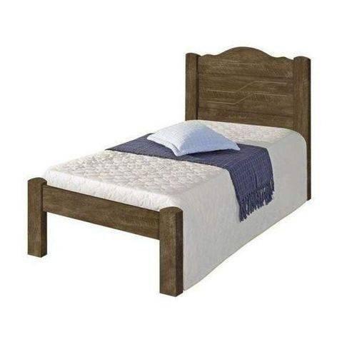 Imagem de Cama Solteiro Thalia Cambel Móveis Castanho Wood