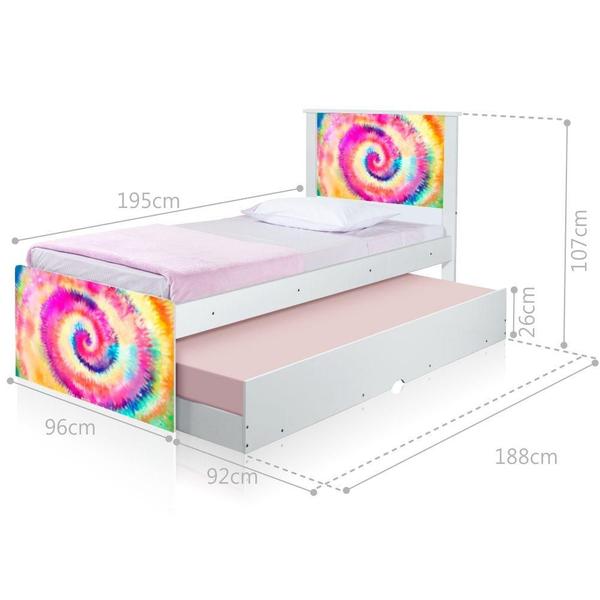 Imagem de Cama Solteiro Tie Dye com Auxiliar