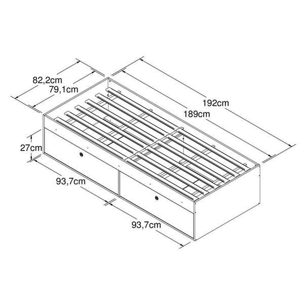 Imagem de Cama Solteiro Tókio CM800 4 Portas Montana - Art In Móveis