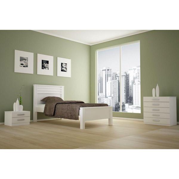 Imagem de Cama Solteiro Verona Branco - Novo Horizonte