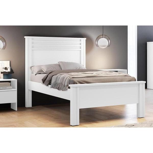 Imagem de Cama Solteiro Verona Branco - Novo Horizonte