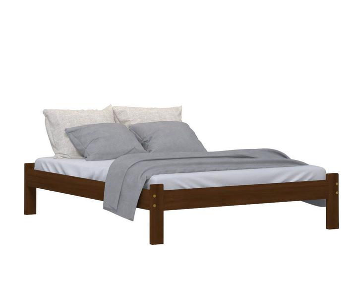 Imagem de Cama turca queen size madeira cor castanho