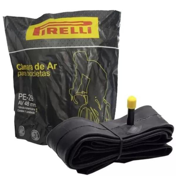 Imagem de Câmara Ar Pirelli Pe29 Valvula Americana 48mm Bike Bicicleta