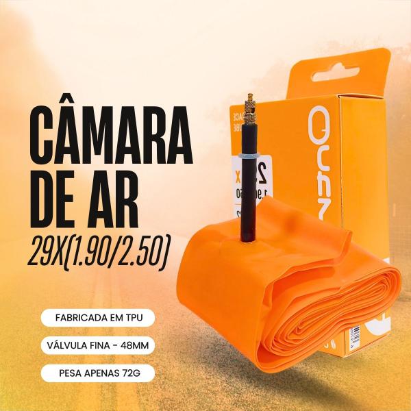 Imagem de Câmara De Ar Bicicleta Aro 29 TPU Pneu Mtb Bike Válvula Presta 48mm Super Leve Ultra 29X(1.90/2.50)