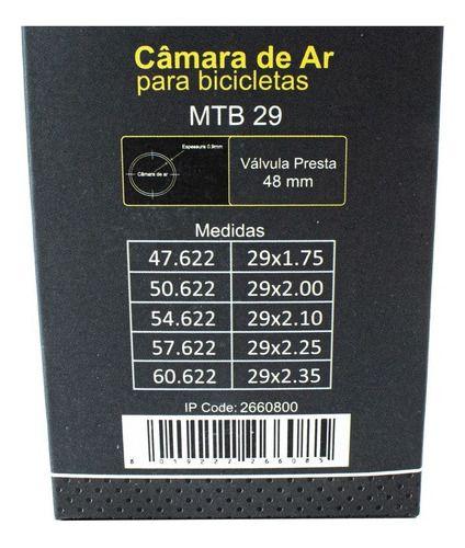 Imagem de Câmara De Ar Pirelli Bike Mtb Aro 29 Presta 48mm Bico Fino