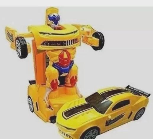 Imagem de Camaro Transformes Carro Robô Carrinho Som Luzes Brinquedo .