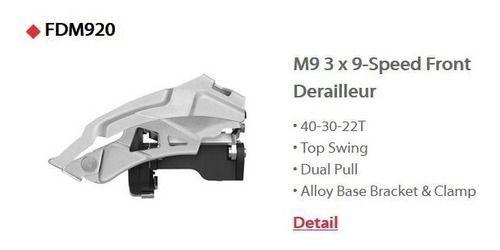 Imagem de Câmbio Dianteiro Sunrace M920 Bike 3X9V (27 Velocidades)