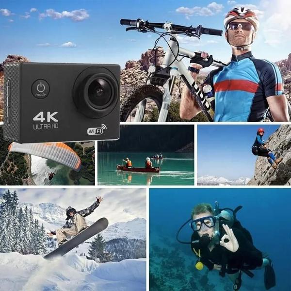 Câmera Ação Esportiva 4K: Capacete, Mergulho Imagens Em - DRAIK Imagem de Câmera Ação Esportiva 4K: Capacete, Mergulho Imagens Em